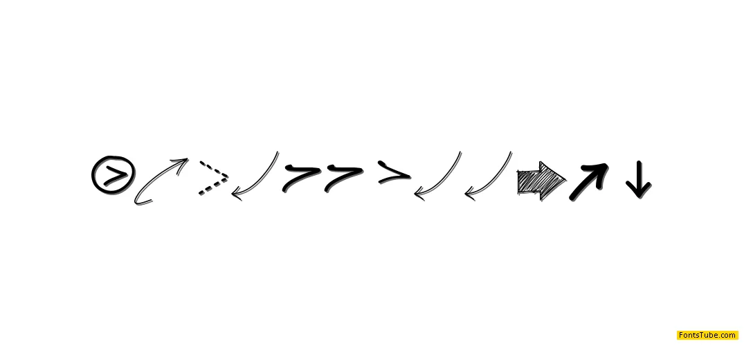 PWFreeArrows Font