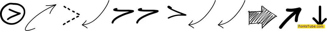 PWFreeArrows Font