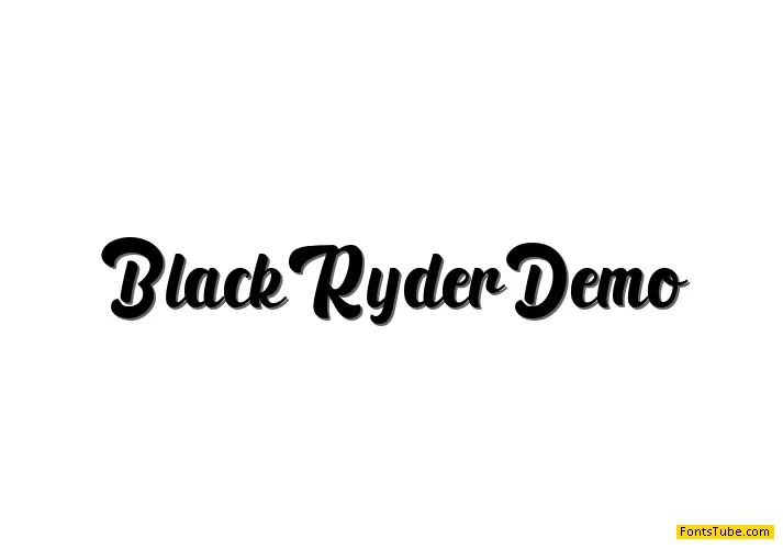 Black Ryder Demo Font