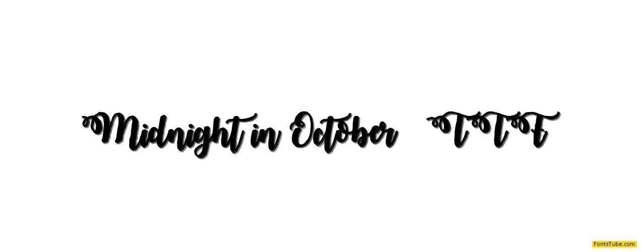 Midnight in October Font