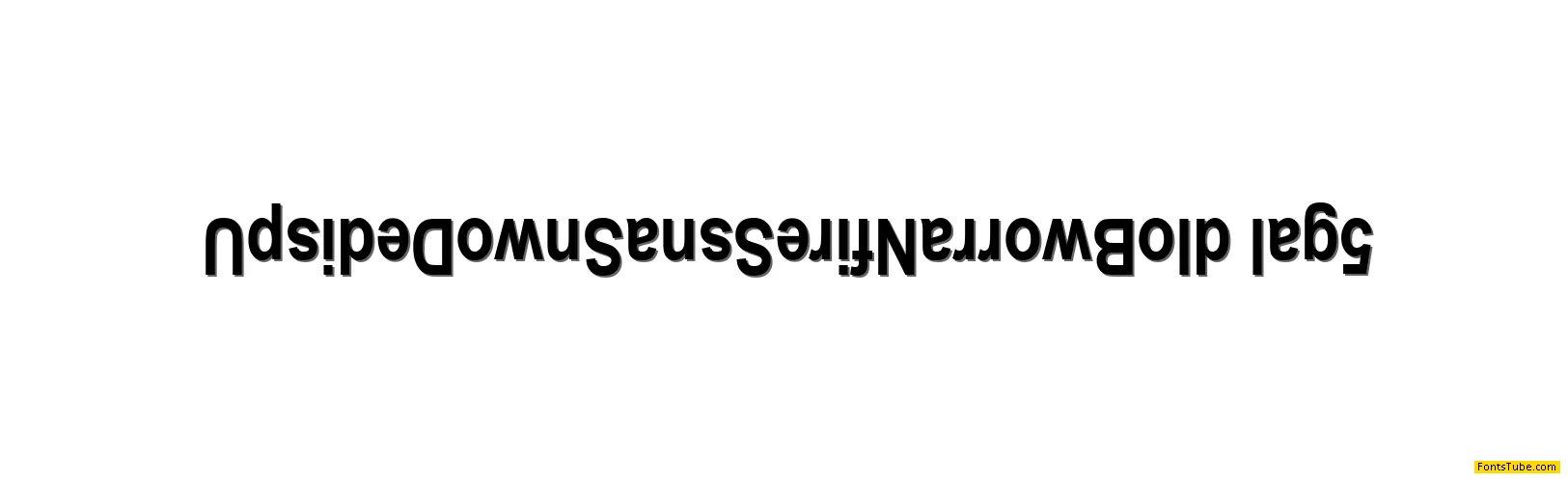 Upside Down Sans Serif Narrow