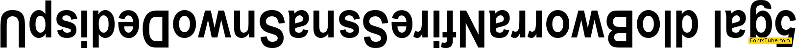 Upside Down Sans Serif Narrow