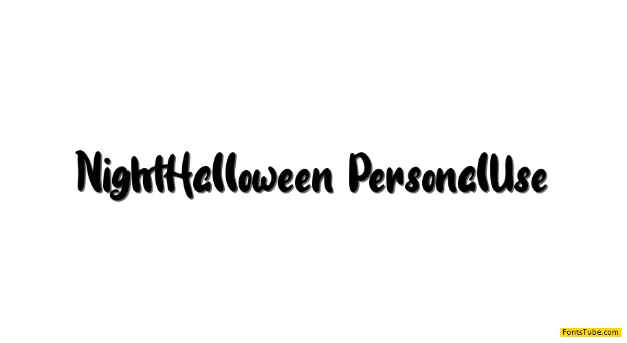 Night Halloween-Personal Use Font