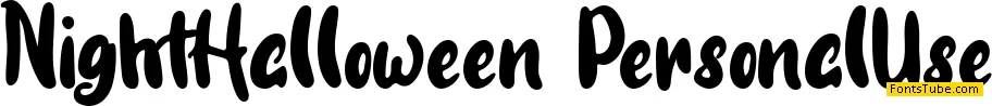 Night Halloween-Personal Use Font