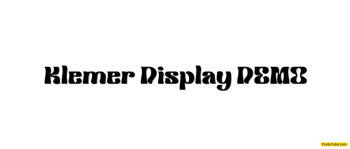 Klemer Display DEMO Font
