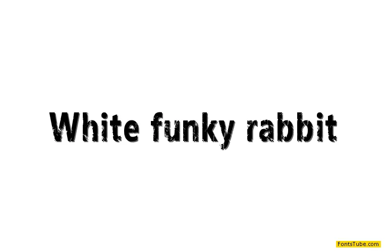 White funky rabbit Font