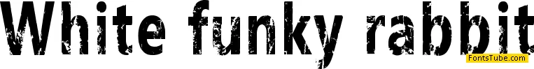 White funky rabbit Font