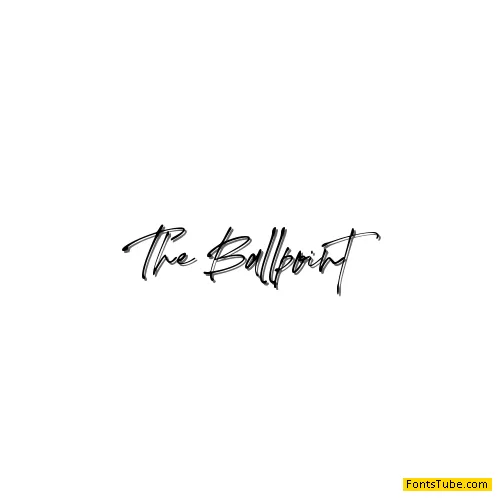 The Ballpoint Font