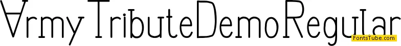 Army Tribute Demo Font