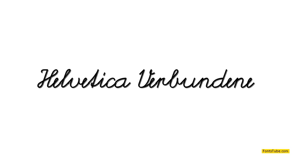 Helvetia Verbundene Font