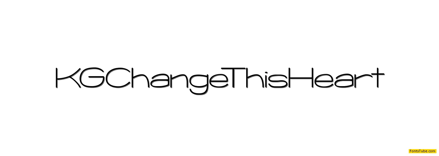 KG Change This Heart Font