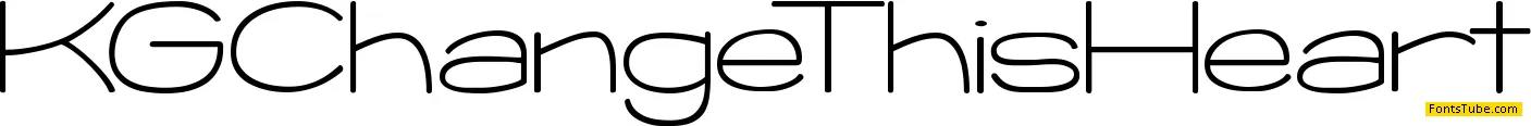 KG Change This Heart Font