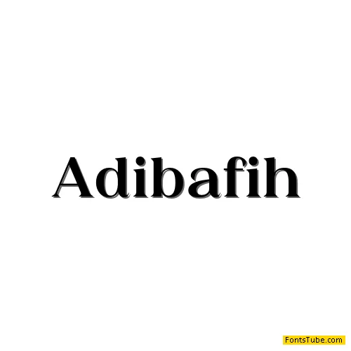 Adibafih Font