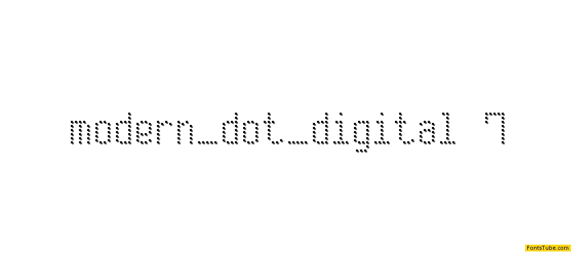 Modern Dot Digital-7 Font