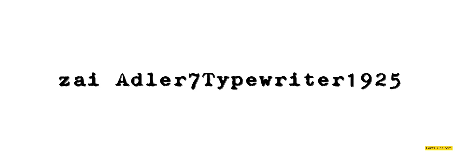 zai Adler 7 Typewriter 1925