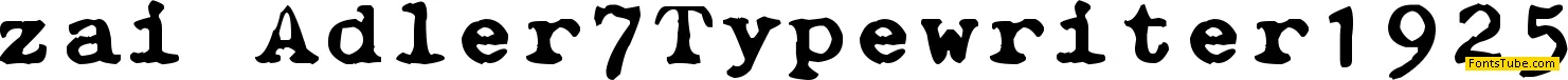 zai Adler 7 Typewriter 1925