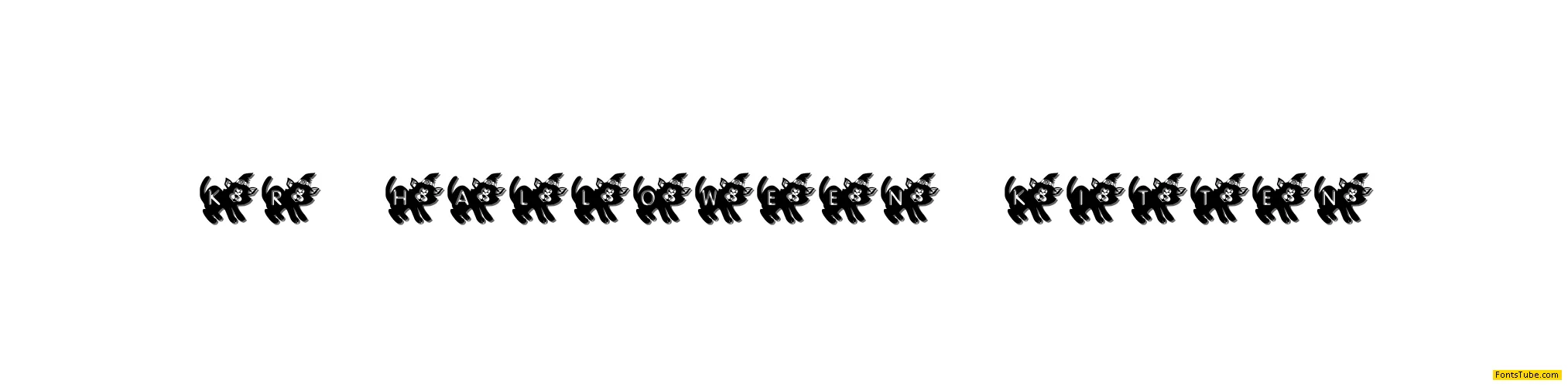 KR Halloween Kitten Font
