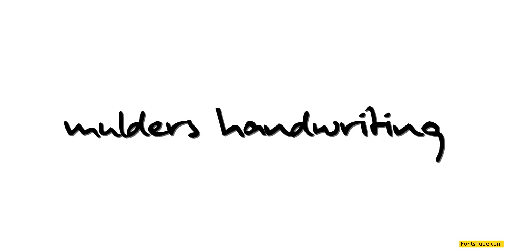 Mulder's Handwriting Font