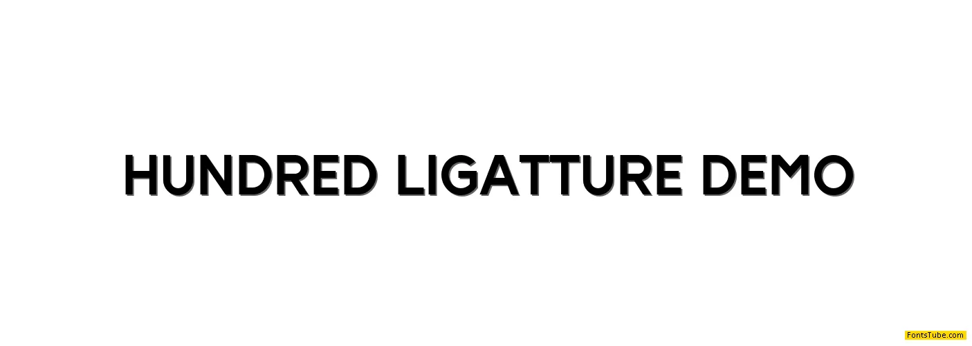 Hundred Ligatture Font