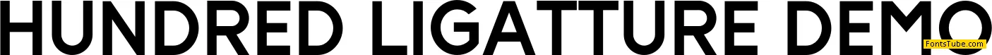 Hundred Ligatture Font