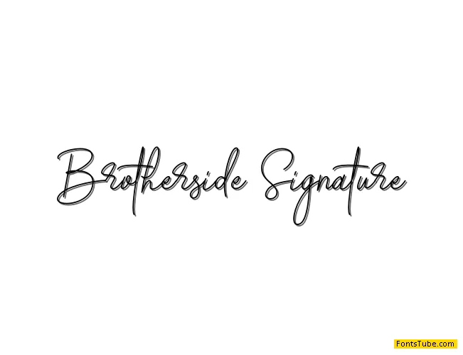 Brotherside Signature Font