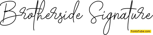 Brotherside Signature Font