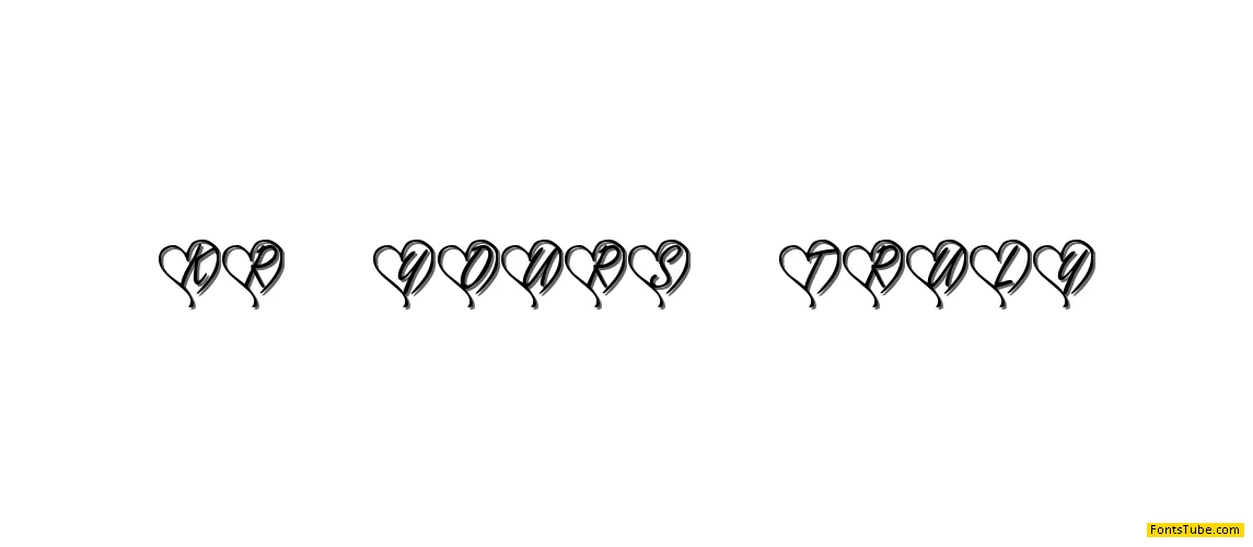 KR Yours Truly Font