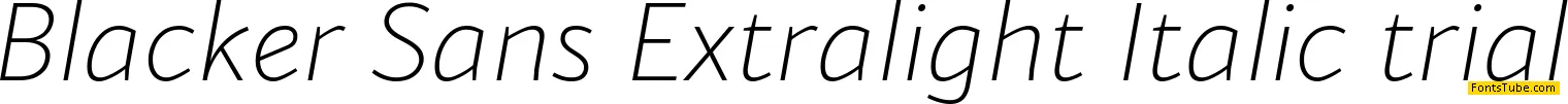 Blacker Sans Trial Font Family