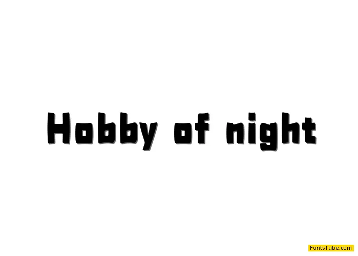 H0bby of night Font