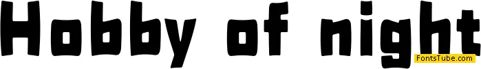 H0bby of night Font