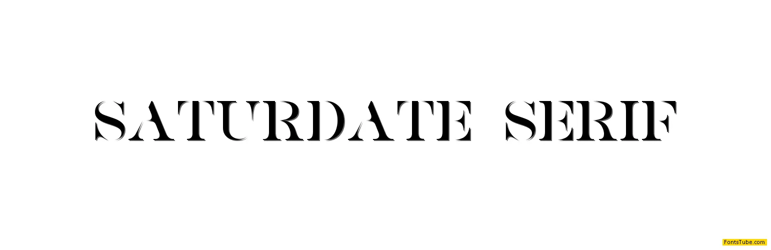 SATURDATE SERIF Font