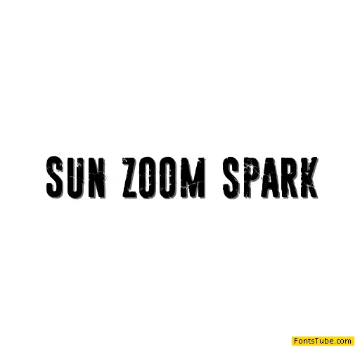 Sun zoom spark Font