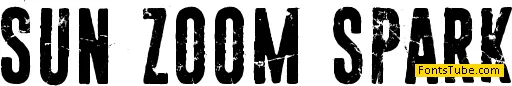 Sun zoom spark Font