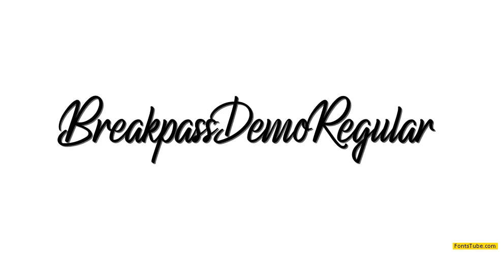 Breakpass Demo Font
