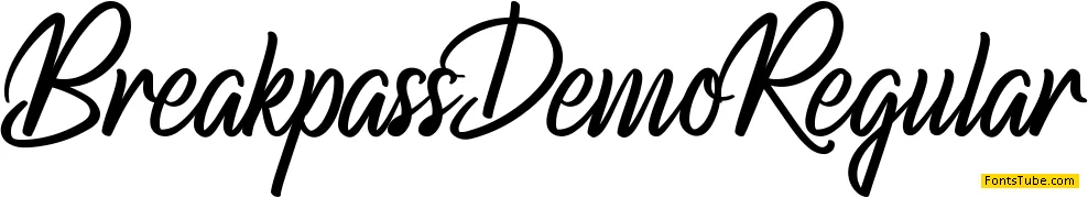 Breakpass Demo Font