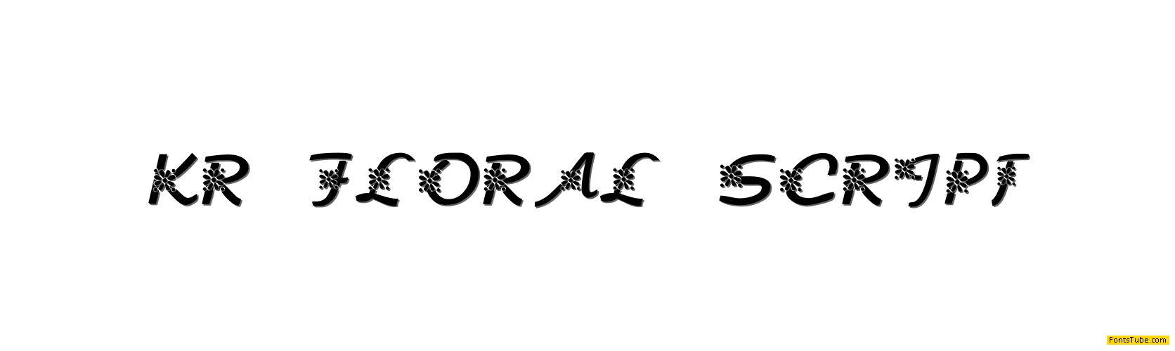 KR Floral Script Font
