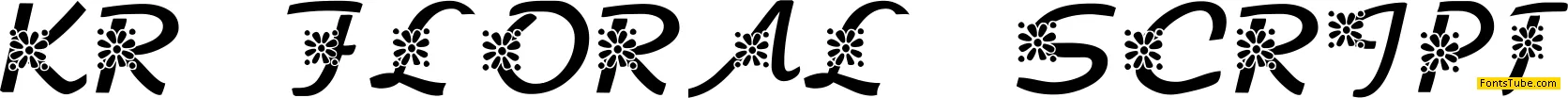KR Floral Script Font