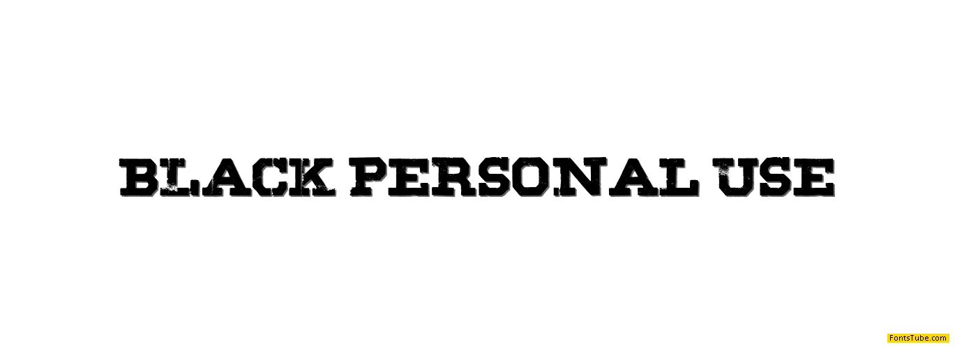 BLACK Font