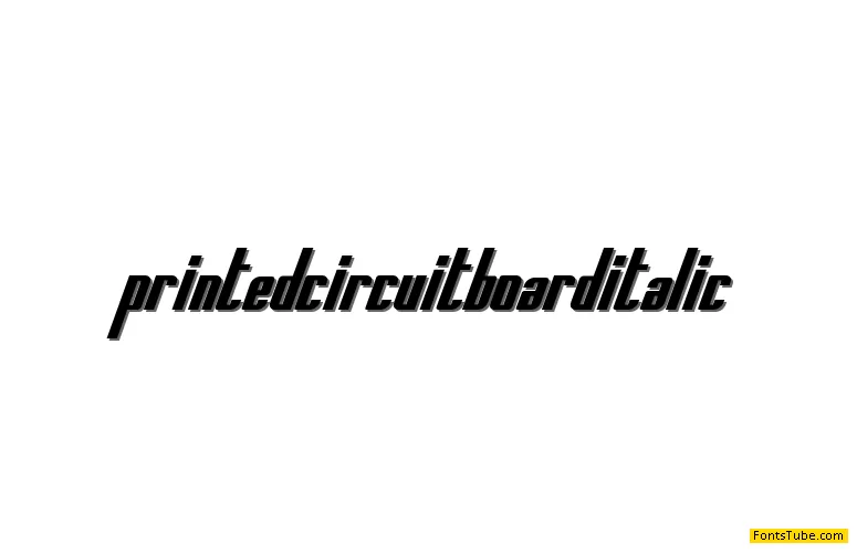 Printed Circuit Board Font Family