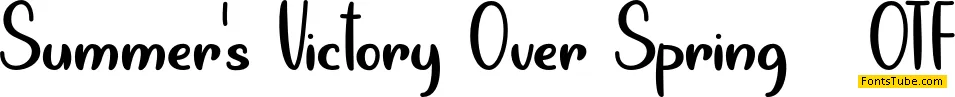 Summers Victory Over Spring Font