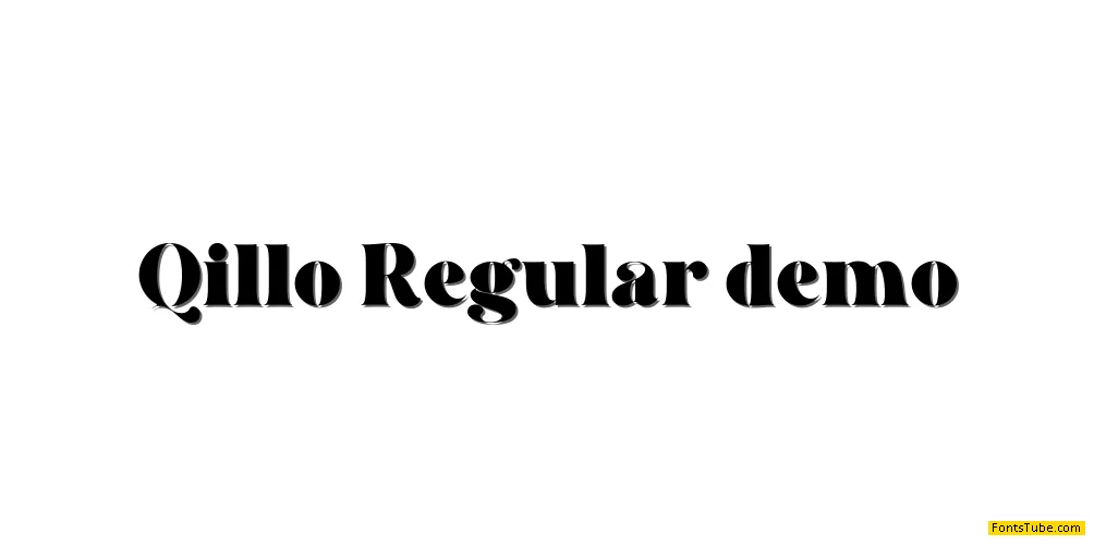 Qillo Demo Version Font