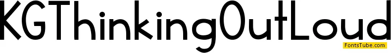 KG Thinking Out Loud Font