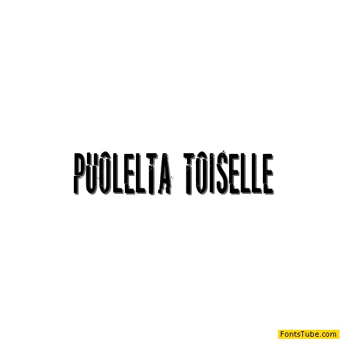 Puolelta toiselle Font