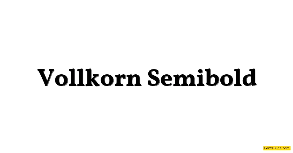 Vollkorn Font Family