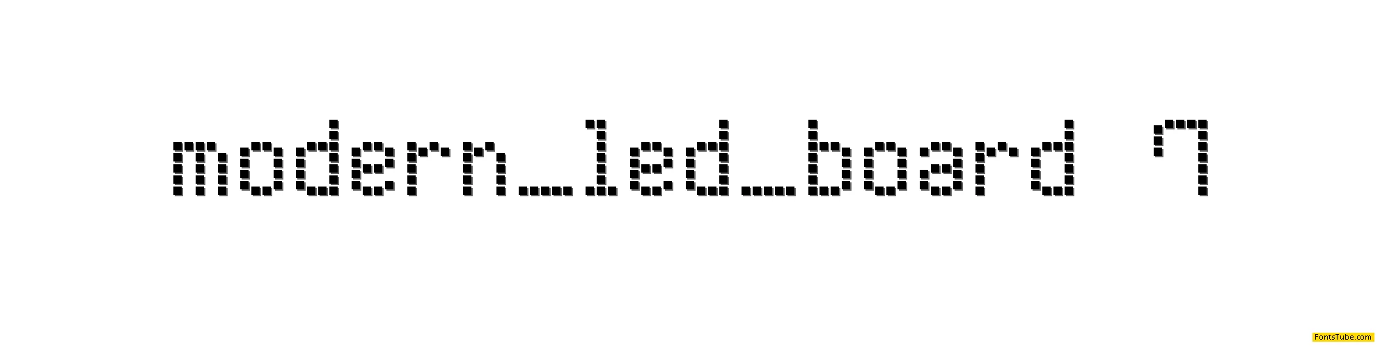 Modern LED Board-7 Font