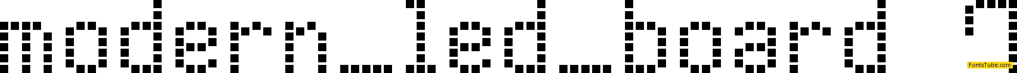 Modern LED Board-7 Font