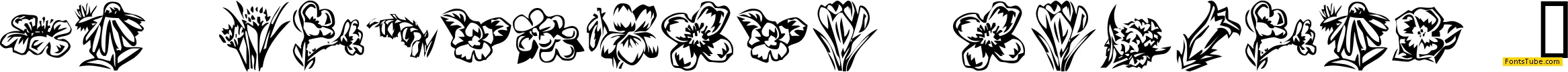 KR Beautiful Flowers 2 Font