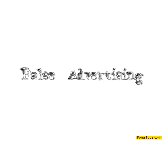 False Advertising Font