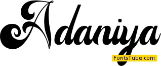 Adaniya Font