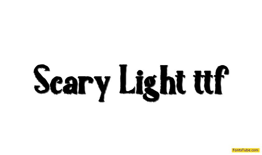 Scary Light Font
